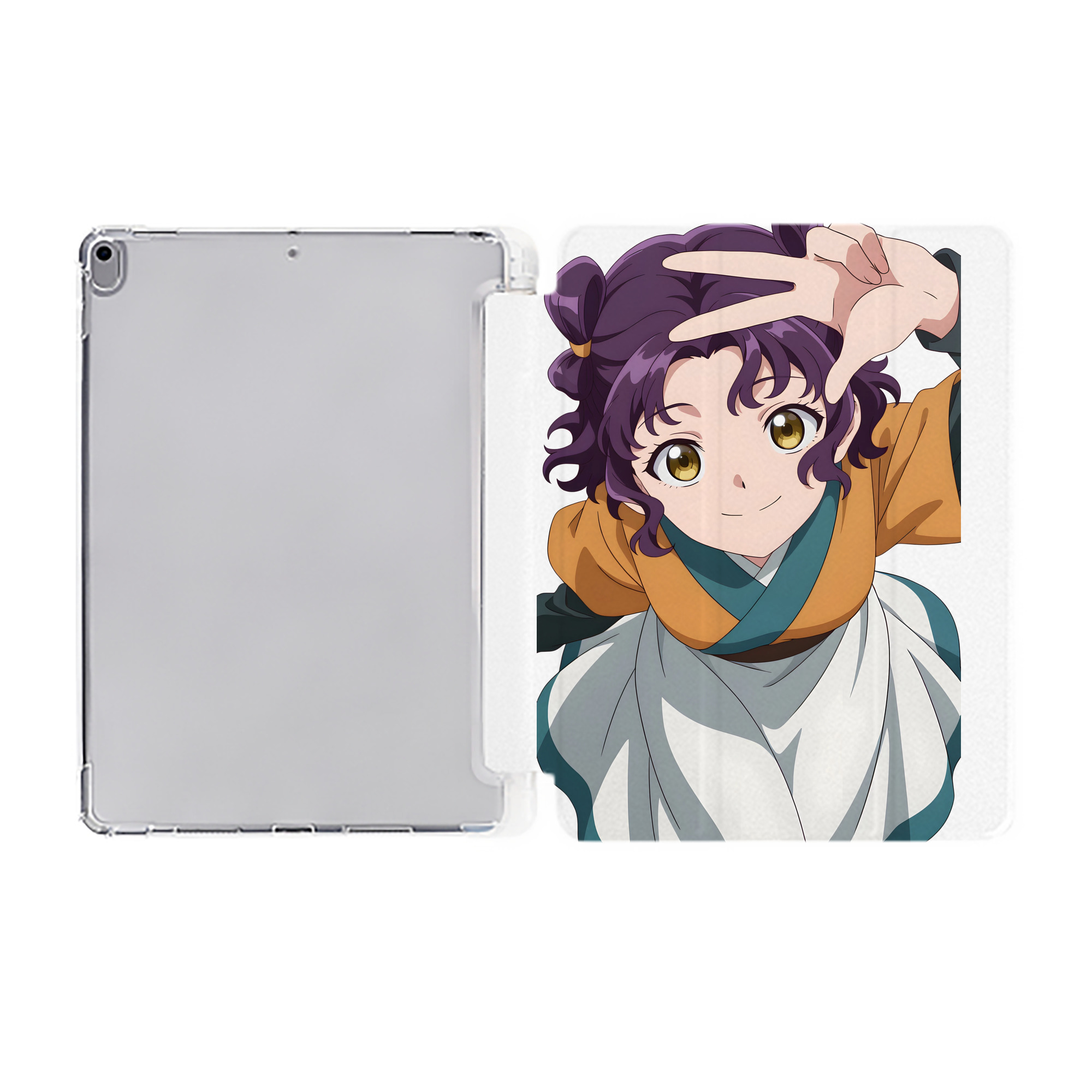（画像用） 薬屋のひとりごと The Apothecary Diaries IPad ケース ペン収納付き 三つ折りスタンド PUレザー×シリコン 対応機種9.5/10.5/10.9インチ
